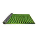 Sideview of Checkered Green Modern Rug, abs242grn