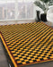 Abstract Red Checkered Rug in Family Room, abs242