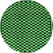 Round Checkered Emerald Green Modern Rug, abs242emgrn