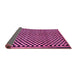 Sideview of Checkered Purple Modern Rug, abs242pur