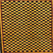 Square Abstract Red Checkered Rug, abs242