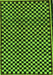 Machine Washable Checkered Green Modern Area Rugs, wshabs242grn