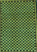 Machine Washable Checkered Turquoise Modern Area Rugs, wshabs242turq