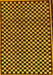 Checkered Yellow Modern Rug, abs242yw