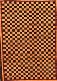 Checkered Orange Modern Rug, abs242org