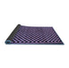 Sideview of Checkered Blue Modern Rug, abs242blu