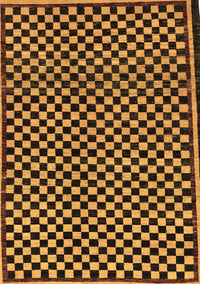 Checkered Brown Modern Rug, abs242brn