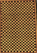 Checkered Brown Modern Rug, abs242brn