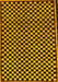 Machine Washable Checkered Yellow Modern Rug, wshabs242yw