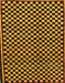 Abstract Red Checkered Rug, abs242