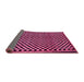 Sideview of Checkered Pink Modern Rug, abs242pnk