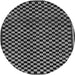 Round Machine Washable Checkered Gray Modern Rug, wshabs242gry