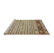 Sideview of Machine Washable Abstract Brown Gold Rug, wshabs2430