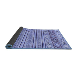 Sideview of Abstract Blue Modern Rug, abs2430blu