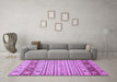 Machine Washable Abstract Purple Modern Area Rugs in a Living Room, wshabs2430pur