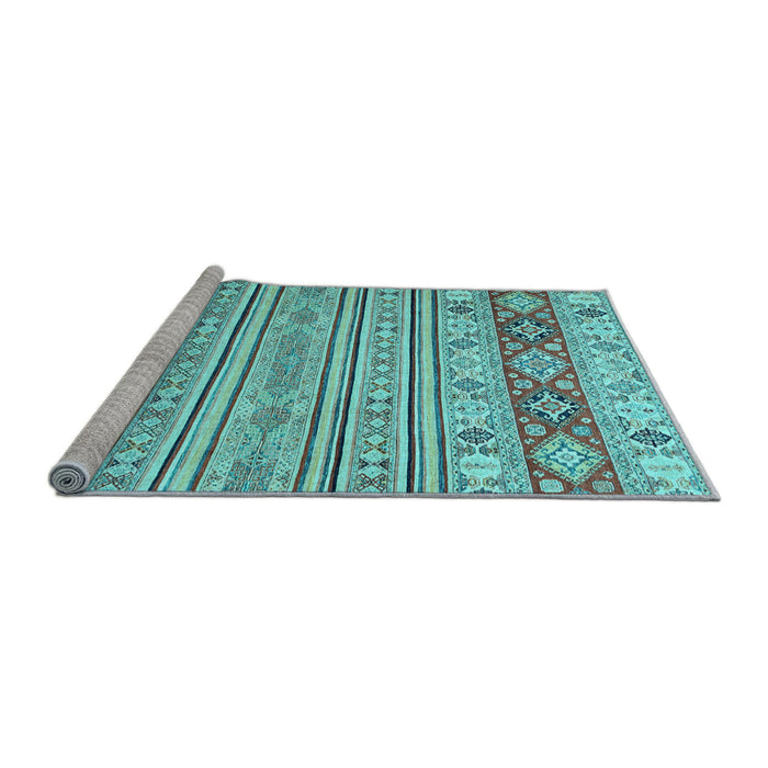 Sideview of Machine Washable Abstract Light Blue Modern Rug, wshabs2430lblu