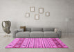 Machine Washable Abstract Pink Modern Rug in a Living Room, wshabs2430pnk