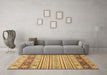 Machine Washable Abstract Brown Modern Rug in a Living Room,, wshabs2430brn