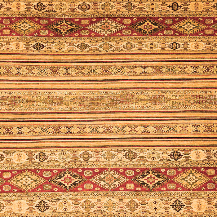 Square Machine Washable Abstract Orange Modern Area Rugs, wshabs2430org