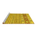 Sideview of Machine Washable Abstract Yellow Modern Rug, wshabs2430yw