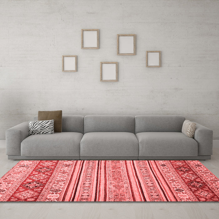 Modern Red Washable Rugs