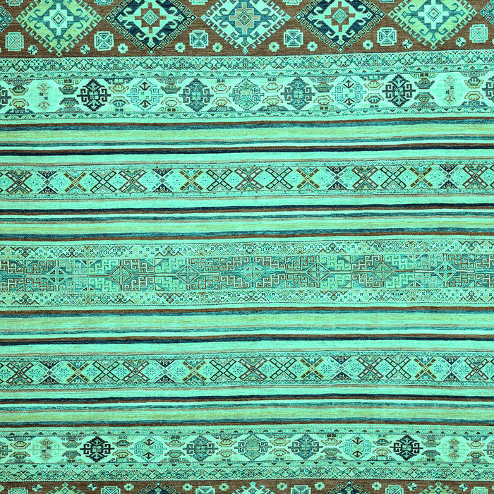 Machine Washable Abstract Turquoise Modern Area Rugs, wshabs2430turq