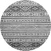 Round Abstract Gray Modern Rug, abs2430gry