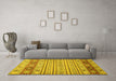 Machine Washable Abstract Yellow Modern Rug in a Living Room, wshabs2430yw