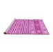 Sideview of Machine Washable Abstract Pink Modern Rug, wshabs2430pnk