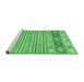 Sideview of Machine Washable Abstract Emerald Green Modern Area Rugs, wshabs2430emgrn