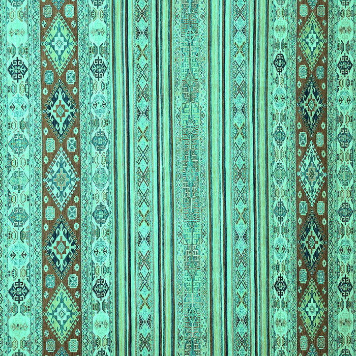 Square Machine Washable Abstract Turquoise Modern Area Rugs, wshabs2430turq