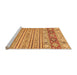 Sideview of Machine Washable Abstract Orange Modern Area Rugs, wshabs2430org