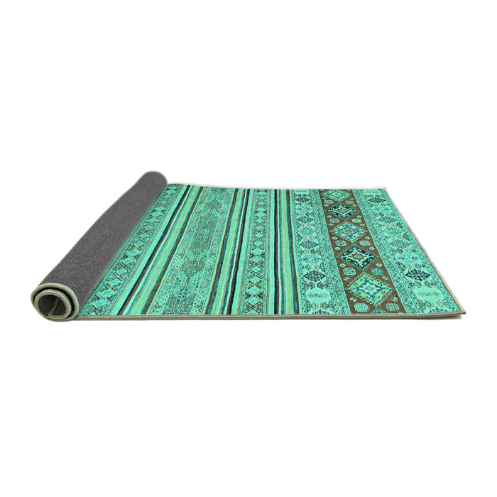 Sideview of Abstract Turquoise Modern Rug, abs2430turq