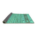 Sideview of Abstract Turquoise Modern Rug, abs2430turq