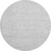 Round Machine Washable Abstract Gray Modern Rug, wshabs2431gry