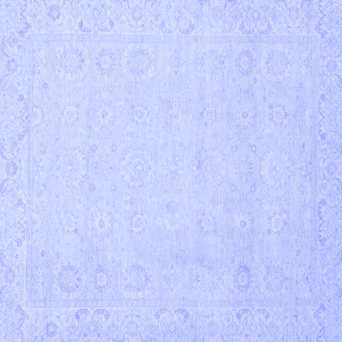 Square Machine Washable Abstract Blue Modern Rug, wshabs2431blu