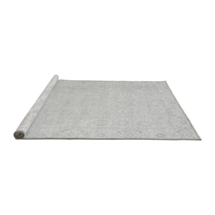 Sideview of Machine Washable Abstract Gray Modern Rug, wshabs2431gry