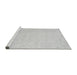 Sideview of Machine Washable Abstract Gray Modern Rug, wshabs2431gry