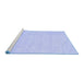 Sideview of Machine Washable Abstract Blue Modern Rug, wshabs2431blu