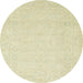 Round Abstract Brown Gold Modern Rug, abs2431