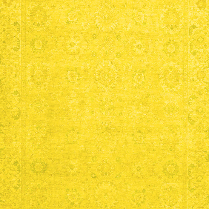 Machine Washable Abstract Yellow Modern Rug, wshabs2431yw