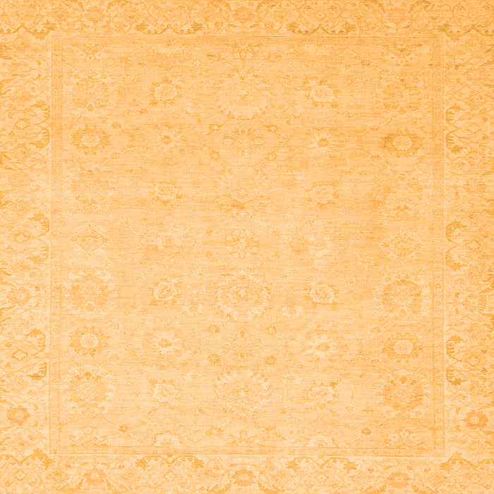 Square Abstract Orange Modern Rug, abs2431org