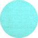 Round Machine Washable Abstract Light Blue Modern Rug, wshabs2431lblu