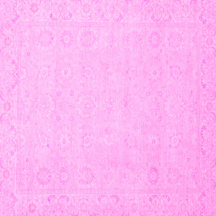 Square Machine Washable Abstract Pink Modern Rug, wshabs2431pnk