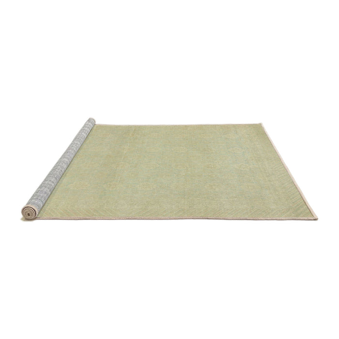 Sideview of Machine Washable Abstract Brown Gold Rug, wshabs2432