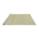 Sideview of Machine Washable Abstract Brown Gold Rug, wshabs2432