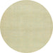 Round Abstract Brown Gold Modern Rug, abs2432