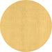 Round Abstract Brown Modern Rug, abs2432brn