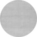 Round Machine Washable Abstract Gray Modern Rug, wshabs2432gry