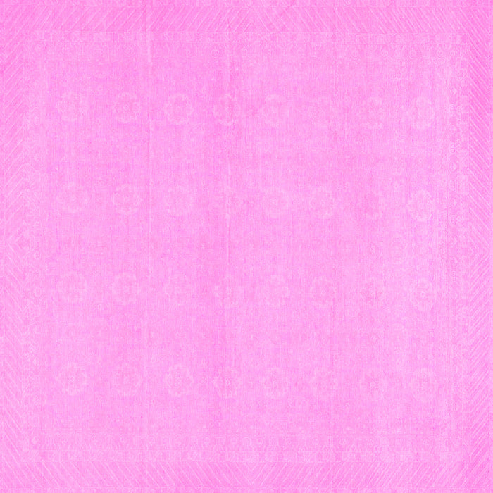 Square Machine Washable Abstract Pink Modern Rug, wshabs2432pnk